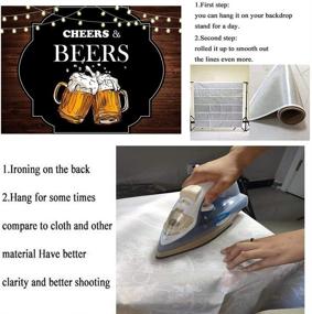 img 1 attached to 📷 Vintage Rustic Wooden Board Photography Backdrop: 7x5ft Cheers and Beers Mug Photo Background for Birthday Party Decorations