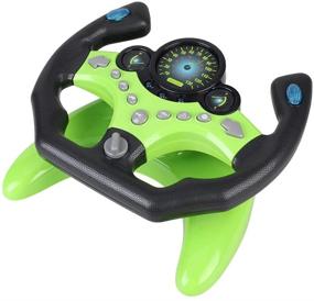 img 2 attached to 🚗 Coherny Steering Wheel Toy: Portable Driving Copilot with Music - Perfect Educational Gift for Kids