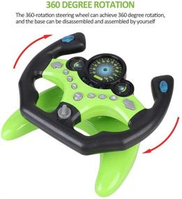 img 1 attached to 🚗 Coherny Steering Wheel Toy: Portable Driving Copilot with Music - Perfect Educational Gift for Kids