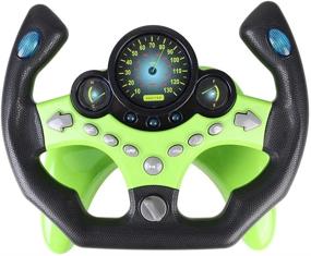 img 4 attached to 🚗 Coherny Steering Wheel Toy: Portable Driving Copilot with Music - Perfect Educational Gift for Kids