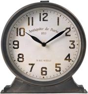 enhance your décor with nikky home antique mantel clock - battery operated desk table clock for home, office, living room, bedroom - brown logo