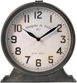 img 4 attached to Enhance Your Décor with NIKKY HOME Antique Mantel Clock - Battery Operated Desk Table Clock for Home, Office, Living Room, Bedroom - Brown