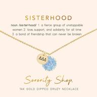 👯 stylish delta sisterhood necklace: exclusive sorority shop jewelry for girls logo