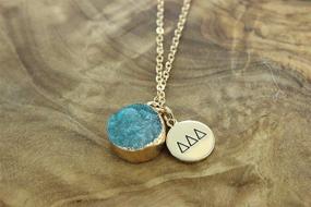 img 1 attached to 👯 Stylish Delta Sisterhood Necklace: Exclusive Sorority Shop Jewelry for Girls