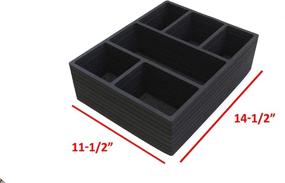 img 1 attached to Polar Whale Drawer Organizer Compatible With IKEA Alex (Fits Lower Tall Drawers) Tray Waterproof Insert Office Home Dorm 11 Storage & Organization in Office Storage & Organization