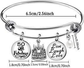 img 3 attached to 🎉 Adjustable Stainless Steel Birthday Bracelet for Girls' Jewelry