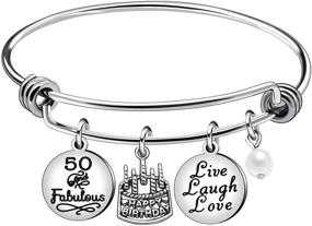 img 4 attached to 🎉 Adjustable Stainless Steel Birthday Bracelet for Girls' Jewelry