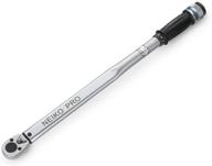 🔧 neiko pro 03709b 1/2” drive adjustable click torque wrench | sae 50-250 ft-lb | chrome vanadium steel | 25” length logo