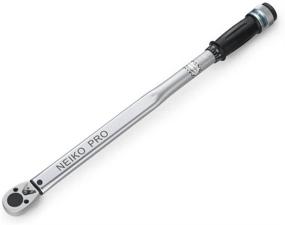 img 4 attached to 🔧 NEIKO PRO 03709B 1/2” Drive Adjustable Click Torque Wrench | SAE 50-250 ft-lb | Chrome Vanadium Steel | 25” Length