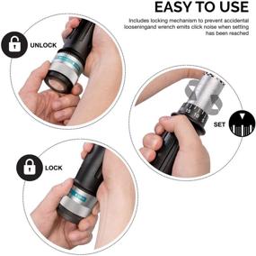 img 1 attached to 🔧 NEIKO PRO 03709B 1/2” Drive Adjustable Click Torque Wrench | SAE 50-250 ft-lb | Chrome Vanadium Steel | 25” Length