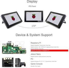 img 1 attached to 🖥️ Жидкокристаллический дисплей HDMI высокой четкости с сенсорным экраном и корпусом - идеально подходит для Raspberry Pi, Jetson Nano и Windows 10