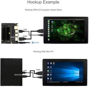 img 2 attached to 🖥️ Жидкокристаллический дисплей HDMI высокой четкости с сенсорным экраном и корпусом - идеально подходит для Raspberry Pi, Jetson Nano и Windows 10