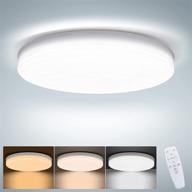 🔦 oowolf 30w 12inch remote controlled dimmable led ceiling light, ultra-thin 3000-6500k close to ceiling light fixture for bedroom bathroom laundry living room, 110-120v логотип