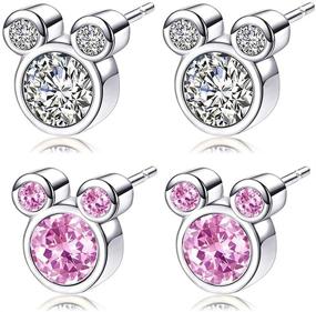 img 4 attached to 💎 Girls' Jewelry: Hypoallergenic Birthday Earrings with Sparkling Earnuts