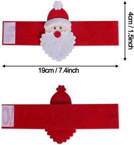 img 2 attached to 🎄 8-Piece Christmas Napkin Rings - PrettyDate Napkin Holders for Festive Table Decoration at Christmas Party, Banquets, and Dinner