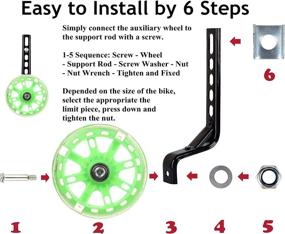 img 2 attached to 🚲 DREAMWIN Training Bicycle Stabilizer with Mute Wheels and Bell, Compatible with 12-20 Inch Bikes