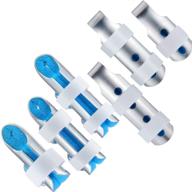 🤞 metal finger splints - effective finger support and joint fixation for adults and children, 6 pieces, 3 sizes (blue) логотип