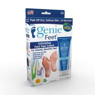 👣 ontel genie feet exfoliating foot peel cream 4oz - top-rated foot care product for softening and smoothing feet logo