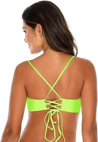 img 2 attached to 👙 Women's Strappy Triangle Bikini Top by RELLECIGA