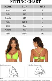 img 1 attached to 👙 Women's Strappy Triangle Bikini Top by RELLECIGA
