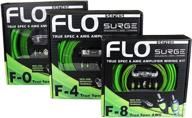 🔋 atrend surge f-8 flo series 8 gauge 800w awg комплект проводов для установки усилителя, зеленая зависть. логотип