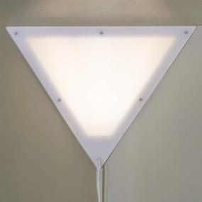 img 4 attached to 🔆 Triangle Corner Ceiling Light with Plug-in Cord, Versatile Wall Sconce for Apartments, Dorms, Dining Room, Basement, Living Room, Bedroom