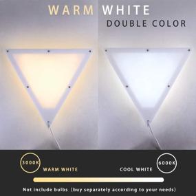 img 3 attached to 🔆 Triangle Corner Ceiling Light with Plug-in Cord, Versatile Wall Sconce for Apartments, Dorms, Dining Room, Basement, Living Room, Bedroom