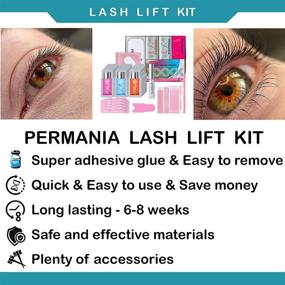 img 1 attached to 👁️ PERMANIA Lomansa Lash Lift Sachet Kit - Fast Eyelash Perm, DIY at Home in 5 Minutes. Includes Strong Glue & Disposable Sachets - Professional Lash Perming Kit for Long-lasting Results up to 8 Weeks