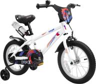 dripex boys bike 20 inch - kids bicycle 12/14/16/18 inch - bmx style for 3-10 year old boys & girls - children's bike with kickstand or training wheels - white kra-1 logo