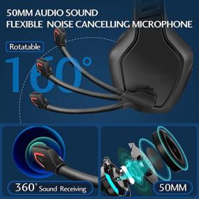 img 1 attached to BEAVIIOO Wireless Gaming Headset with Mic - 2.4G for PC/PS4/PS5, 50 Hours Battery, USB & Bluetooth Connectivity