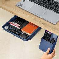 🗄️ efficient under desk storage solution: hidden self-adhesive drawer for office accessories & workspace organizers logo