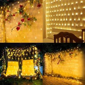 img 3 attached to Twinkle Star 360 LEDs Christmas Net Lights: Low Voltage Connectable Fairy String Lights for Xmas Trees, Wedding, Outdoor Décor (Warm White)