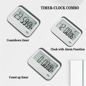 img 2 attached to ⏰ Yovell Digital Kitchen Timer 12/24 Hours Alarm Clock with Magnetic Back and Retractable Stand - Ideal for Cooking, Classroom, Bedroom, Teachers, and Kids - Big Digits for Easy Viewing