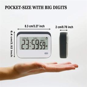 img 1 attached to ⏰ Yovell Digital Kitchen Timer 12/24 Hours Alarm Clock with Magnetic Back and Retractable Stand - Ideal for Cooking, Classroom, Bedroom, Teachers, and Kids - Big Digits for Easy Viewing