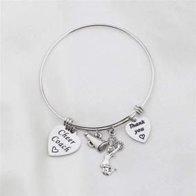 img 1 attached to 🎀 TGBJE Cheerleader Gift: Wire Bangle Bracelet for Cheer Coaches - Thank You Gift for Cheer Mentors and Cheer Coach Jewelry