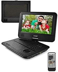 img 1 attached to FOYU Portable DVD Player with 5-Hour Rechargeable Battery | USB/SD Card Support | Sync TV | Multiple Disc Formats | 9.8-Inch Screen | Car Headrest Case Included