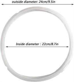 img 3 attached to 🔧 Versatile Set: Clear Silicone Sealing Ring + Pressure Cookers Gasket + Universal Replacement Floater and Sealer for 5/6 Quart Models