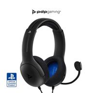 enhance your gaming experience with pdp gaming lvl40 wired stereo headset: black - ps5/ps4 логотип