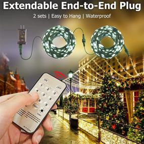 img 1 attached to SUKIND LED Christmas String Lights: 110FT 300LED 9 Modes Dual Color Changing Fairy Lights – Waterproof & Remote Controlled – Perfect for Indoor/Outdoor Decoration