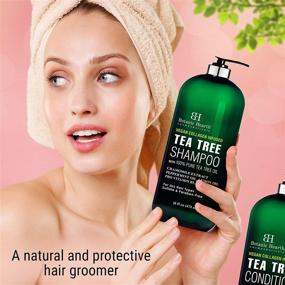 img 2 attached to 🌿 Botanic Hearth Tea Tree Shampoo and Conditioner Set: Vegan Collagen, Pure Tea Tree Oil – Itchy & Dry Scalp Relief, Sulfate & Paraben Free – 16 fl oz for Men & Women