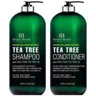 🌿 botanic hearth tea tree shampoo and conditioner set: vegan collagen, pure tea tree oil – itchy & dry scalp relief, sulfate & paraben free – 16 fl oz for men & women logo