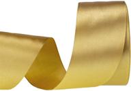 🎀 premium dark gold satin ribbon - ideal for wedding decor, handmade bows, and gift wrapping - atrbb 25 yards, 2-inch width logo