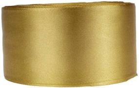 img 2 attached to 🎀 Premium Dark Gold Satin Ribbon - Ideal for Wedding Decor, Handmade Bows, and Gift Wrapping - ATRBB 25 Yards, 2-inch Width