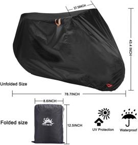 img 3 attached to 🚲 XL COLOR RAIN TIME Outdoor Bike Cover - Heavy Duty Ripstop, Waterproof &amp; Anti-UV - All-Weather Protection for Mountain &amp; Road Bikes - Black (XL)