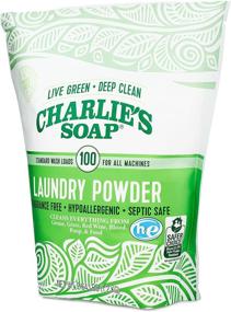 img 2 attached to 🌿 Charlie’s Soap Laundry Powder (3 Pack, 100 Loads) - Hypoallergenic Deep Cleaning Washing Powder Detergent: Eco-Friendly, Safe & Effective