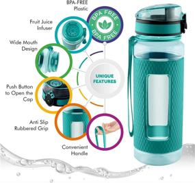 img 2 attached to 🍃 Swig Savvy Sports Water Bottle: Leakproof Lid, Infuser & Silicone Sleeve - 25oz (Green)