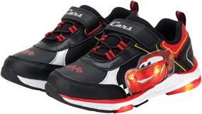 img 4 attached to 🏻 Laceless Light-Up Running Shoes: Vibrant Disney Pixar Cars Boys' Sneakers