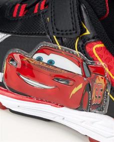 img 2 attached to 🏻 Светодиодные кроссовки без шнурков с ярким рисунком Disney Pixar Cars для мальчиков