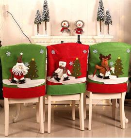 img 3 attached to 🎅 Hemin Christmas Dinner Chair Covers