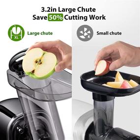 img 2 attached to 🍏 TKTK Slow Juicer: High-Yield Cold Press Extractor with Wide Feed Chute | 2-Speed Modes | Quiet European Engineered Motor | Easy to Clean | Includes Recipe for Fruit & Vegetable Juices